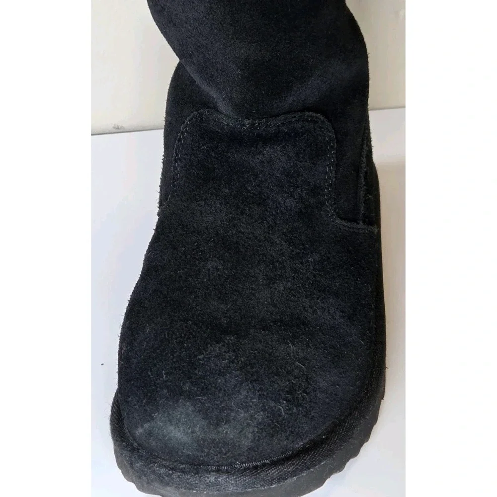 UGG KIDS LIL SUNSHINE II BOOT BALCK SUEDE WOOL LINED ZIP‎ UP LITTLE KID